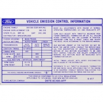 Decal - Emission - 390 AT - 1976 Ford Truck    