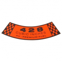 Decal - Air Cleaner - 428-4V Premium Fuel - 1966-69 Ford Car  