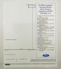 New Vehicle Window Price Sticker - 1967 Ford Car  