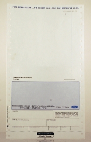 New Vehicle Window Price Sticker - 1976 Ford Car  