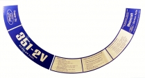 Decal - Air Cleaner - 351-2V - 1972 Ford Car  