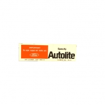 Decal - Air Cleaner - 200 - Autolite - 1968-69 Ford Car  