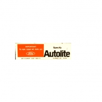 Decal - Air Cleaner - 250 - Autolite - 1970 Ford Car  