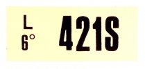 Decal - Engine Code - 428 CJ AT - 1969 Ford Car  