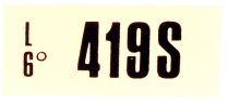 Decal - Engine Code - 428 Talladega - 1969 Ford Car  