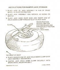 Decal - Jack Instructions - 1963 Ford Car  