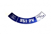 Decal - Air Cleaner - 400-2V - 1972 Ford Car  