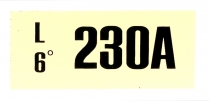 Decal - Engine Code - 289 2V AT - 1967 Ford Car  