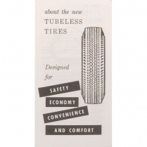 Pamphlet - Tubless Tires - 1955-56 Ford Car  