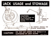 Decal - Jack Instructions - 1968-69 Ford Car  