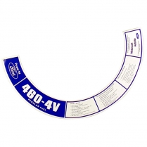 Decal - Air Cleaner - 460-4V - 1972-73 Ford Truck, 1972-73 Ford Car  