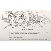 Decal - Jack Instructions - 1952-53 Ford Car  