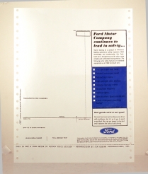 New Vehicle Window Price Sticker - 1966 Ford Car  