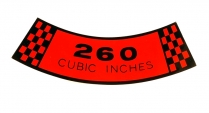 Decal - Air Cleaner - 260 CID - 1962-64 Ford Car  