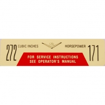 Decal - Air Cleaner - 272/271 H.P. - 1957-58 Ford Truck    
