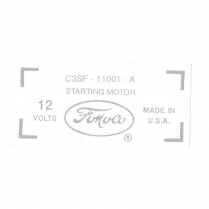 Decal - Starter - 1964 Ford Car  