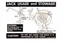 Decal - Jack Instructions - 1971 Ford Car  