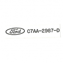 Decal - Air Conditioner Clutch - 1967-70 Ford Car  