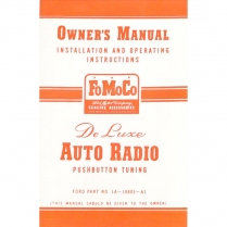 Radio Owners Manual - 1951 Ford Car  