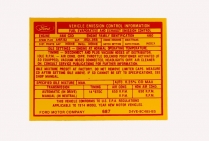 Decal - Emission - 460-4V AT - 1974 Ford Car  
