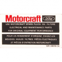 Decal - Motorcraft Original Equipment - 1982-89 Ford Truck    