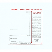 New Vehicle Window Price Sticker - 1963 Ford Car  