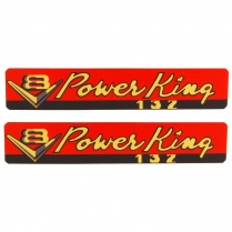 Decal - Valve Cover - Power King 132 - 1955 Ford Truck    