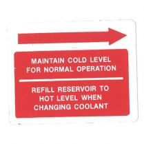 Decal - Antifreeze Overflow - 1976-77 Ford Car  