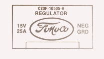 Decal - Voltage Regulator - FoMoCo - 1964 Ford Car  