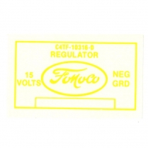 Voltage Regulator Decal - 1964 Ford Car