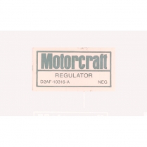 Decal - Voltage Regulator - Motorcraft - 1972 Ford Car  