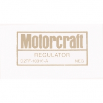 Decal - Voltage Regulator - Motorcraft - 1972 Ford Car  