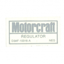 Decal - Voltage Regulator - Motorcraft - 1973 Ford Car  