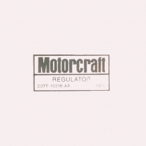 Decal - Voltage Regulator - Motorcraft - 1973 Ford Car  