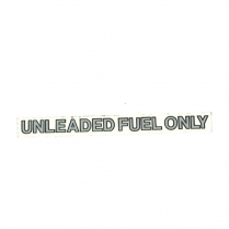 Decal - Unleaded Fuel Only - Black/Silver - Straight - 1960-70 Ford Car  