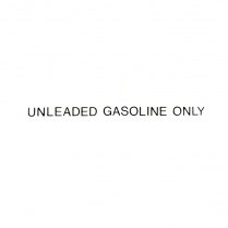 Decal - Unleaded Fuel Only - Black - Straight - 1960-70 Ford Car  