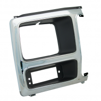 Headlight Door - RH - Chrome Door with Black Trim - 1980-86 Ford Truck, 1980-86 Ford Bronco