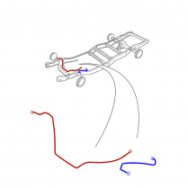 Brake Lines - Prebent - Front Axle - 1980-81 Ford Truck    