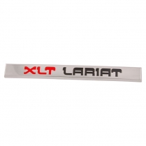 Fender Ornament - Chrome Plastic - "XLT LARIAT" - 1987-91 Ford Truck, 1987-91 Ford Bronco   
