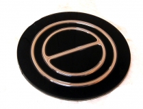 HUB CAP EMBLEM-BLACK PLASTIC