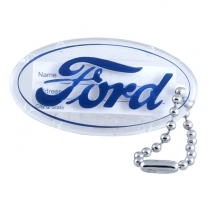 Key Chain - Blue Ford Script - Universal - Plastic