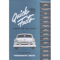 Book - Facts Manual - 1951 Ford Car