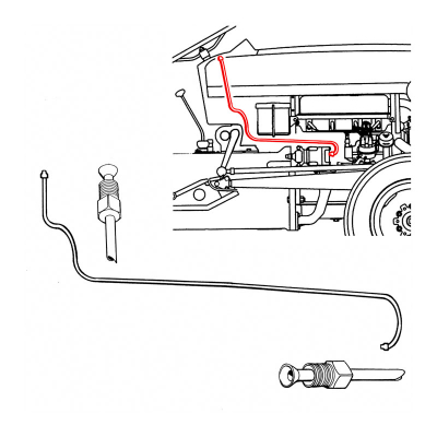 Oil Line Engine to Oil Gauge - 1953-64 Ford Tractor
