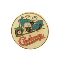 Lapel Pin - Blue Silver Eagle  - 1936-65 Cushman Scooter