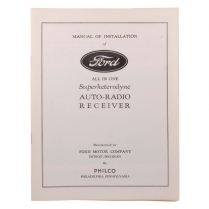 Radio Installation Manual - 1933-34 Ford Car