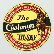 Husky Decal - Adhesive Sticker - 1946-49 Cushman Scooter