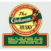 Husky Decal - Adhesive Sticker - 1950-65 Cushman Scooter