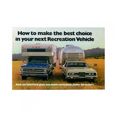 Towing and Camping Brochure - 1971 Ford Truck Cover view