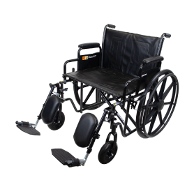 Bariatric Wheelchair - 24" x 18" w/ Desk Arm Elevating Leg R