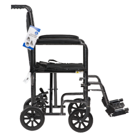 DynaRide Transport Wheelchair - 17" x 16" w/ Fixed Full Arm